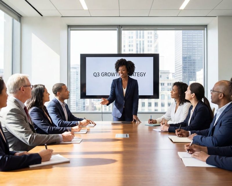 Comité de direction en séance de stratégie